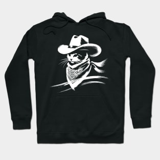 Kawaii Japanese Funny Cat Cowboy Cowgirl Meow Howdy Meowdy Hoodie